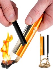 All-in-One Flint Steel Fire Starter Kit – Ferro Rod, Waterproof Tinder Wick Rope