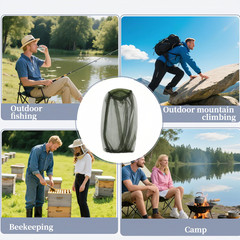 Outdoor Mosquito Head Net for Hat – Extra Large & Fine Mesh (620 Holes per Inch)