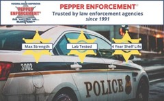 Pepper Enforcement (Pack of 4) 2 oz. Stream Pepper Spray 10% OC Police Strength