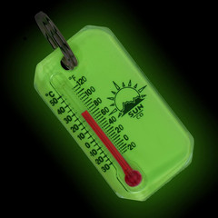 Lumazip – Glow-In-The-Dark Zipper Pull Thermometer for Jacket, Parka, or Backpac