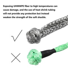 2Pcs Synthetic Soft Shackle 1/2 Inch x 22 Inch (56,000lbs Breaking Strength) …