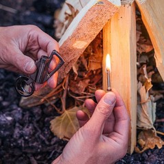 Lightweight Permanent Match Keychain Lighter & Bottle Opener – Ideal for Camping