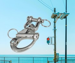 2 PCS Swivel Jaw Snap Shackle 316 Stainless Steel Quick Release Sailboat