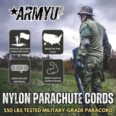 Army Universe Neon Turquoise Nylon Paracord 550 lbs 100 Feet,