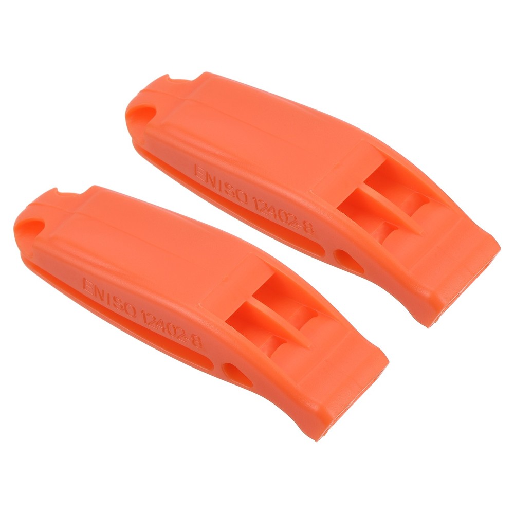 2pcs Emergency Whistles, Safety Whistle with Lanyard for Kayaking, Orange
