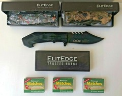 3 Survival Knives/3 Waterproof Matches Emergency Survival Prepper BUG OUT BAGS