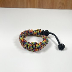 Handmade Braided Adjustable Paracord Bracelet in Rainbow New