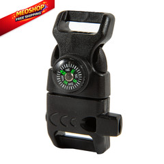 TcJ-Chen 10 PCS Emergency Whistle Buckle come 52*29 mm (10 pieces), Black