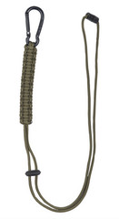 2.6m Paracord Neck Lanyard with Carabiner Quick Release Fastener Green / Black