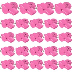 24 Pcs Loud Sport Whistle Set with Lanyard – Pea-Less Coaches Referee Lifeguard