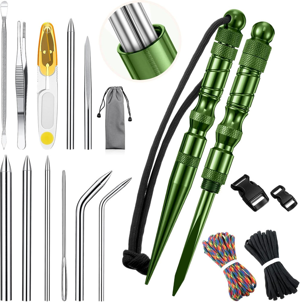 12 Pcs 2026 Update Paracord FID Knotter Tools Set Stainless Steel Marlinspike Se