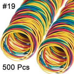 AMUU Rubber Bands 500pcs size 19#19 rubber band Blue,yellow,red,green