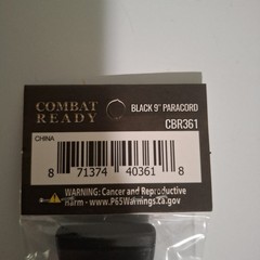 New Combat Ready Survival Bracelet Black SD BLACK / CBR361