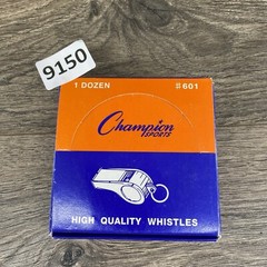 Champion Sports High Quality Whistles 1 Dozen Black Sports