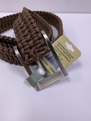 Stone River 550 lb Paracord Survival Belt Size Small 28-32 Waist Coyote SRG1SBSO