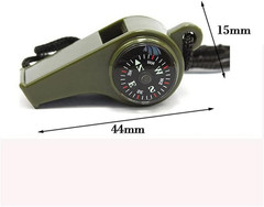 2PCS 3-In-1 Whistle,Multifunction Outdoor Whistles Tools with Compass and Thermo