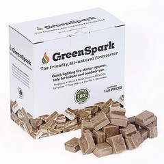 Firestarters Square 160 Pcs Natural Fire Starters for Grill Smoker Pizza Oven…