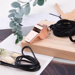 Rose Gold Survival Whistle for Women Emergency Loud Safety Whistle Necklace f…