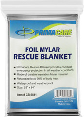 HB-10 Emergency Mylar Thermal Blankets – 10 Pack, 84″ X 52″, Silver – Reflective