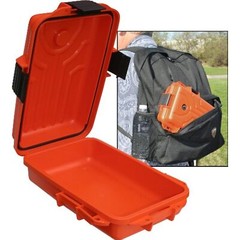 Small Floating Sealed Survivor Dry Box O-ring Compass Mirror Lockable ORANGE