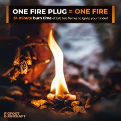 Non-Toxic Waterproof Fire Starters with 5+ Minute Burn for Emergencies, Survival