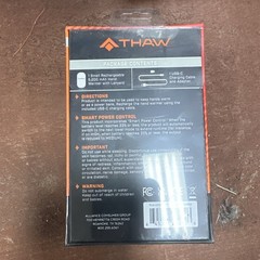THAW Small Rechargeable Hand Warmer Power Bank USB-C 5200mAh Gray 8 Hrs