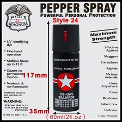 NATO Pepper Spray 2oz Self Defense Security Flip Top Black