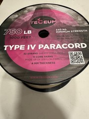 1000’ Type IV Paracord 750 LB Parachute & Tactical Cord w/ 32 Strand Inner Core