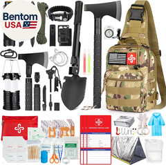 Survival Kit, 262Pcs Survival Gear and Supplies with First Aid Kit Pouch and Cro