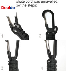 Paracord Keychain for Men Women Paracord Carabiner Backpack Keychain with Alumin