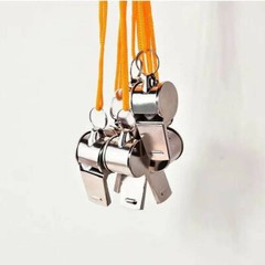 1-5Pcs Metal Referee Whistle With Key Ring Sports School Football Rugby Outdoor