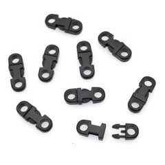 100Pcs Buckles Black For Paracord Bracelets Plastic Safety Clasp Side Release