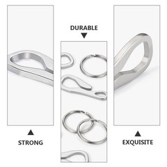 Stainless Steel Keyring Buckles Durable Outdoor Quick Release Metal Clips