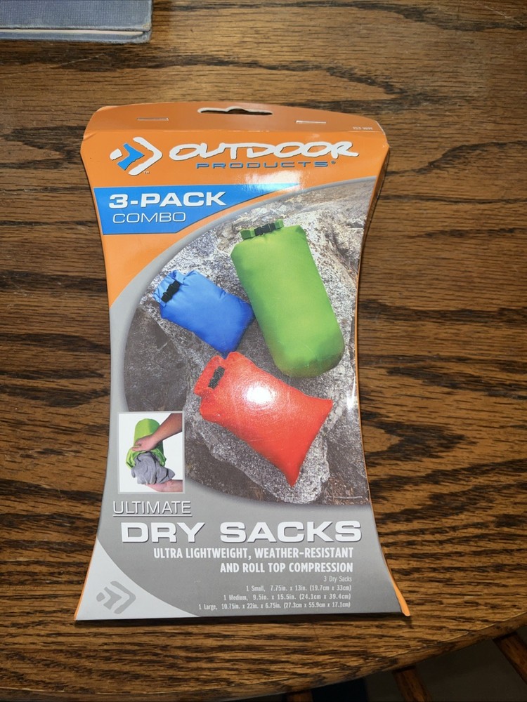 Outdoor Products Ultimate Dry Sack 3-Pack (Pack of 3), Assorted