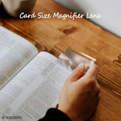 Magdepo 6 Pack Credit Card Size Magnifier Ruler Fire Starter Magnifying Glass Wa