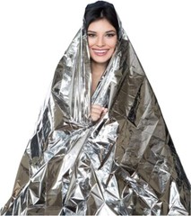 Rescue Guard Emergency Thermal Blankets 84″ x 54″ Waterproof & Windproof, 10pcs