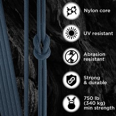 Paracord Rope 750lb 5/32 – Tent Camping Cord – Utility Outdoor Nylon Rope | 750