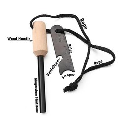 Miyake 4 Pack 5/16 Ferro Rod Fire Starter Flint and Steel Fire Starter Survival