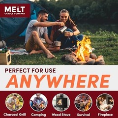 160 Fire Starter Squares – Charcoal Fire Starters for Campfires, BBQ, Outdoor Us