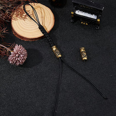 2Pcs Brass Paracord Beads Bulk Knife Lanyard Beads Skull Cross EDC Charm Bead An