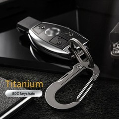 Titanium Carabiner Clip for Keys,Multifunctional EDC Keychain with Keyring,Ba…
