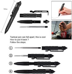 Outdoor Self-Defense Tungsten Steel Tactical Pen Emergency Survival Tool