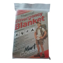 Mart Cobra Mylar Silver Emergency Blanket 52×82 Waterproof Windproof Camping