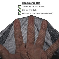 Men Women Mosquito Head Face Net Hat Boonie Hat Sun Cap Hidden Mesh Protection