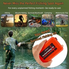 Mini Survival Fishing Kit Small Emergency Fishing TackleBox Pocket Outdoor Fishi