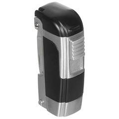 MFH Functional Gas Lighter Windproof Outdoor Camping Multi Tool Unfilled Silver