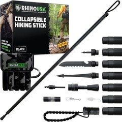 Tactical Hiking Stick with Integrated Survival Kit – Essential Camping Gear