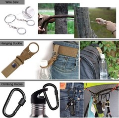 24 in 1 Outdoor Survival Tool Kit, Emergency Camping Hunting Gear, Gift for Men