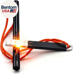 4″ Portable Pocket Waterproof Ferrocerium Ferro Rod Fire Starter Survival Tool,