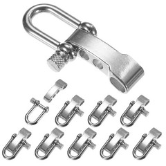 Paracord Bracelet Shackle Buckle [10PCS] – Adjustable Metal U Bow Shackle Use…